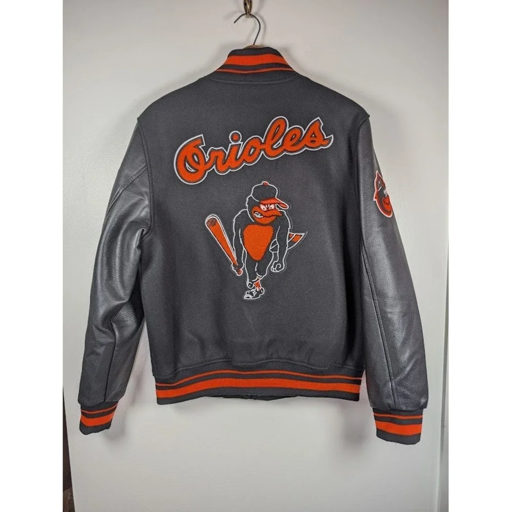 Baltimore Orioles Varsity Jacket Size‎ Large Bomber Pro Standard MSRP $250 NEW